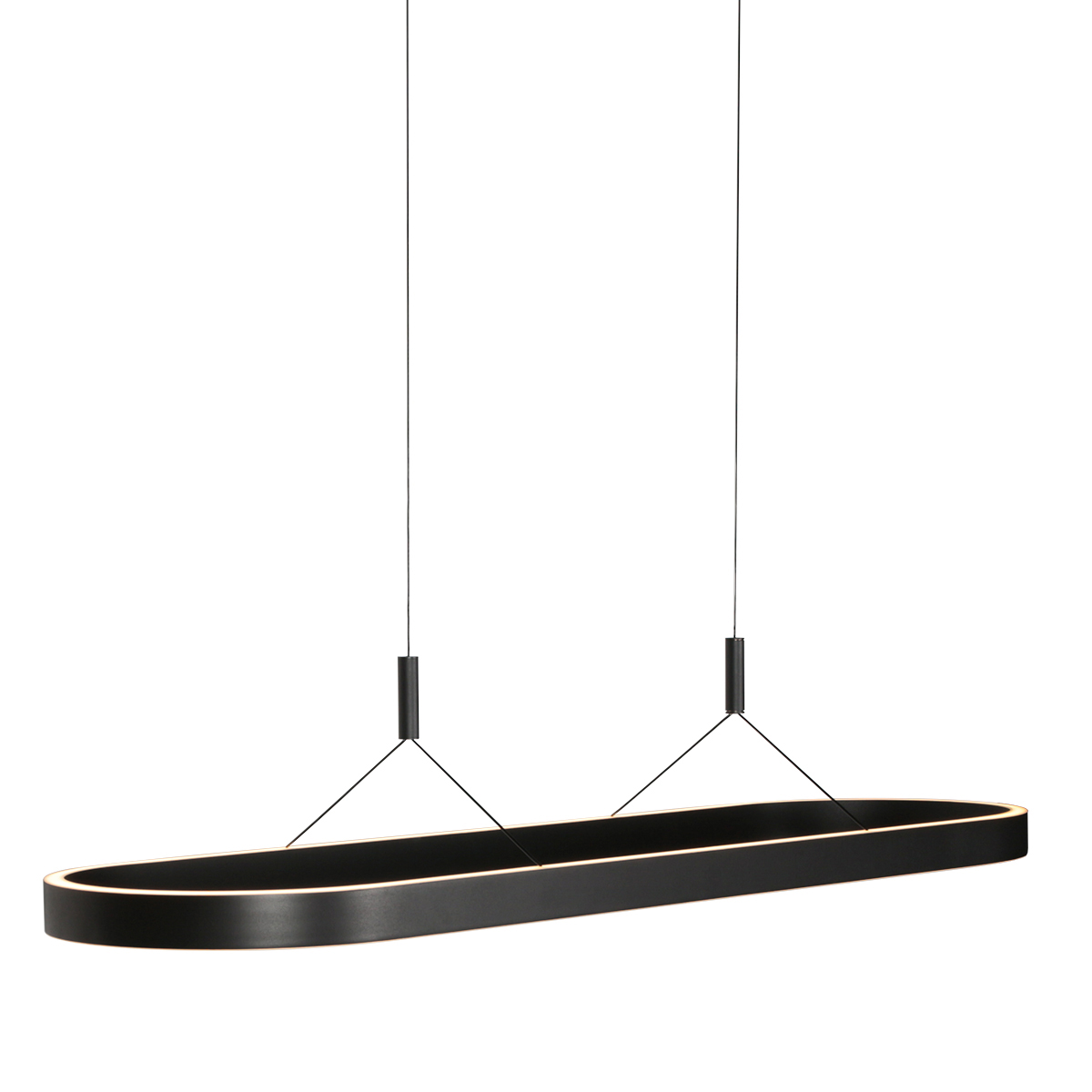 Suspension LED ovale noire avec éclairage haut et bas Steinhauer Mykty – Image 9