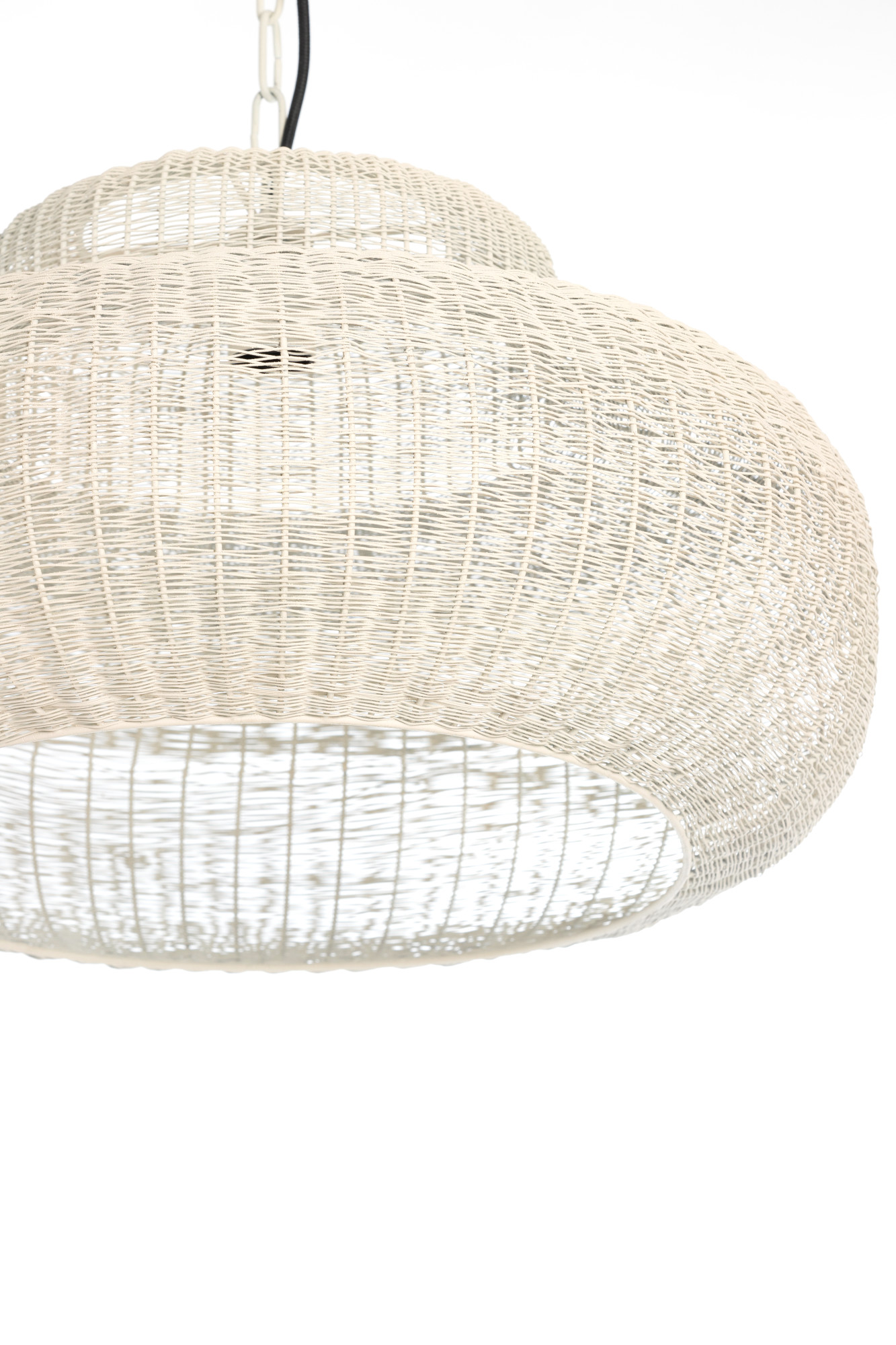 Suspension en rotin blanc tressé Light & Living Piedra – Image 3