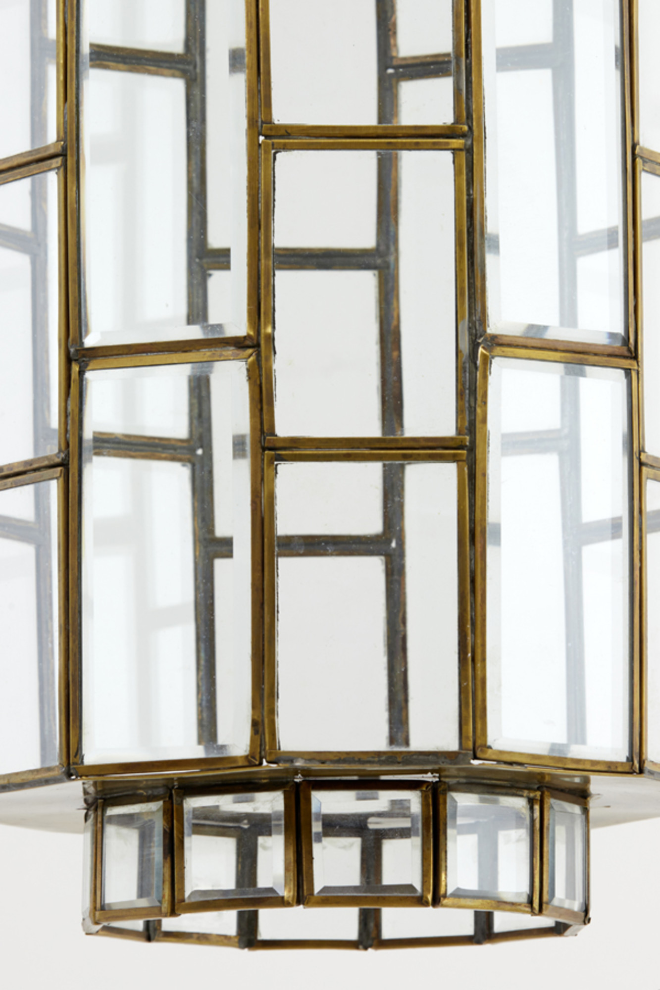 Suspension en verre avec cadre en métal Light & Living Sostrene – Image 3