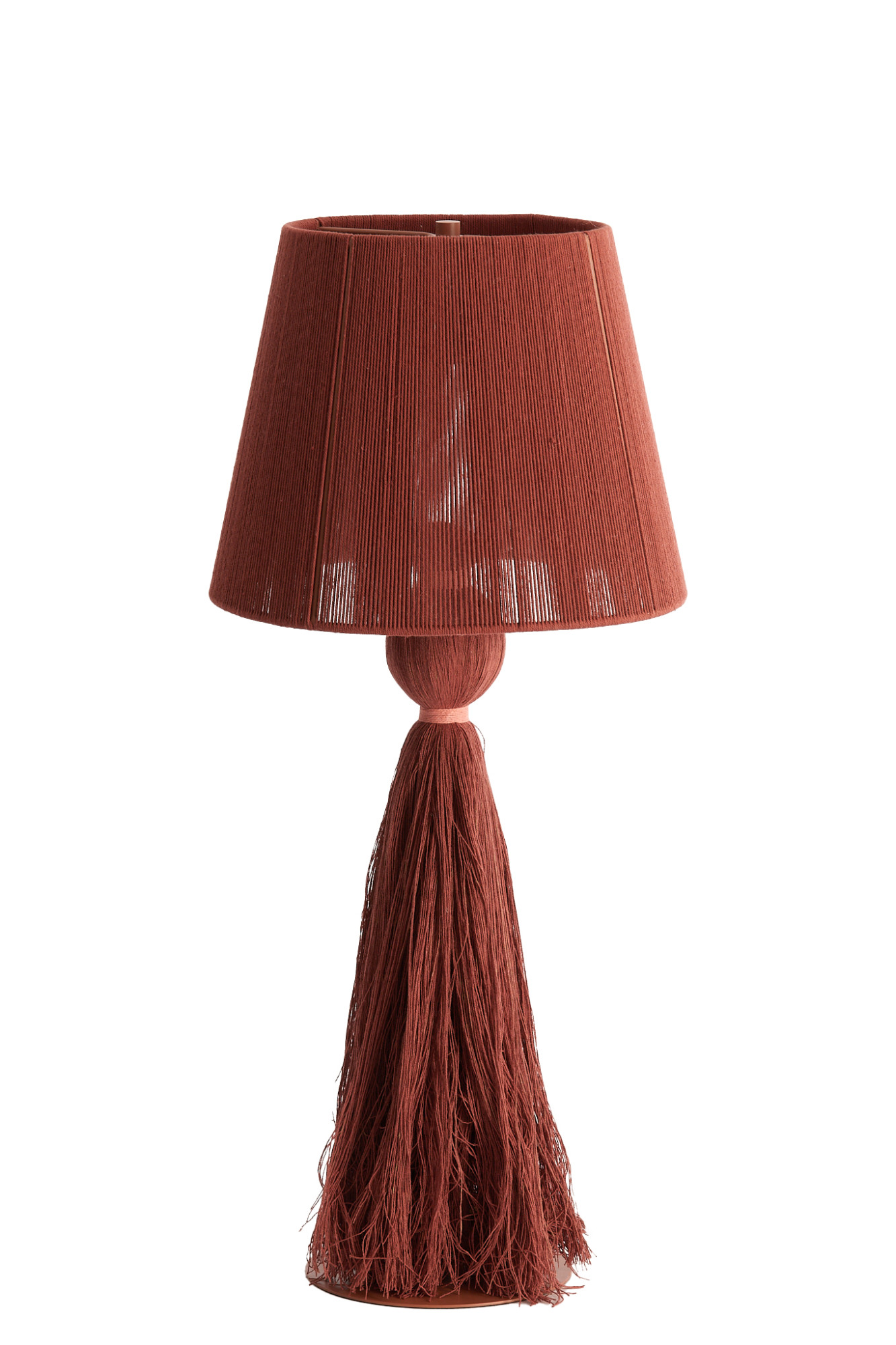 Lampadaire rouge en tissu Light & Living Espino – Image 2