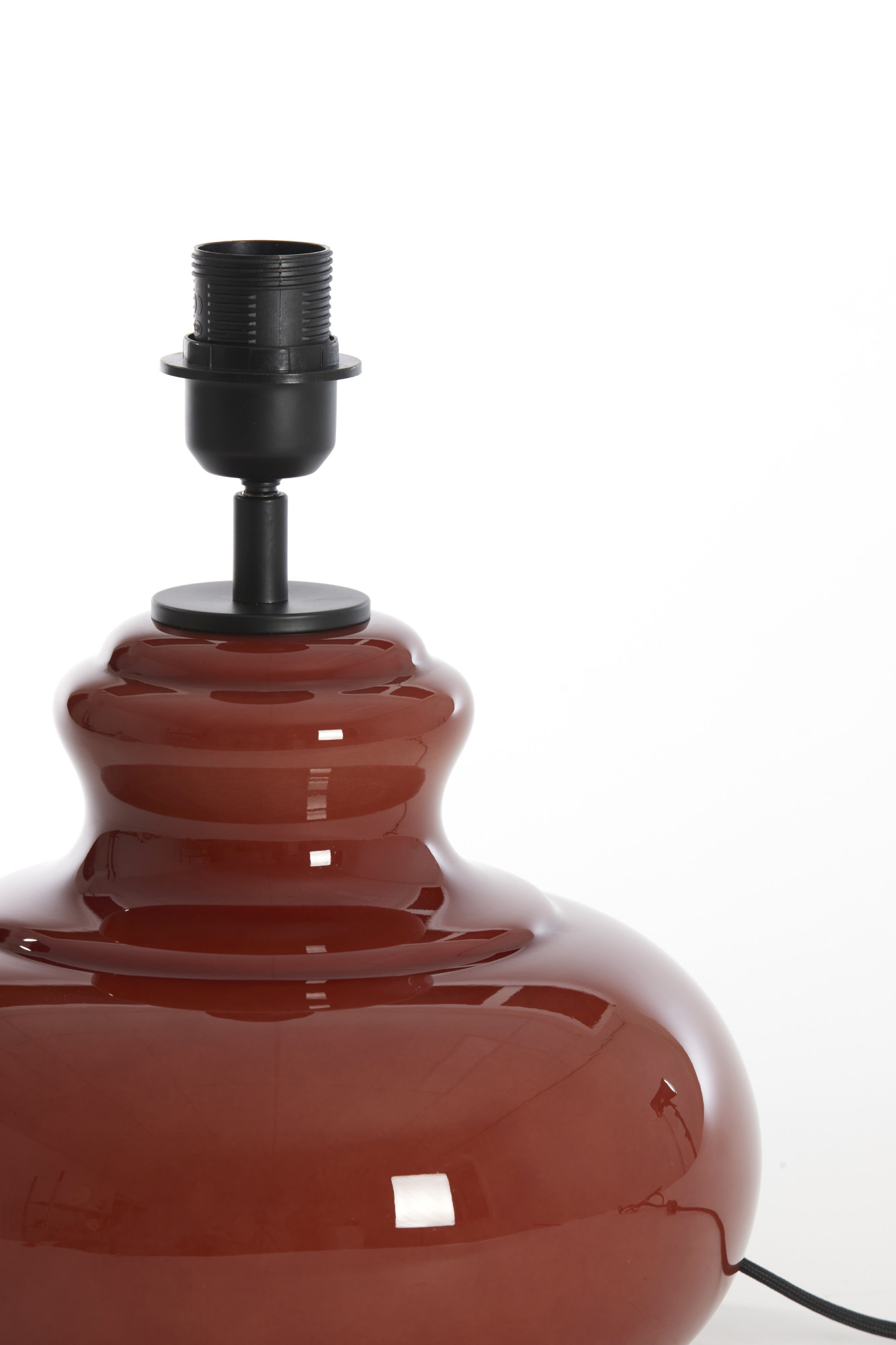 Piedestal de lampe en verre brun brillant Light & Living Verde – Image 3