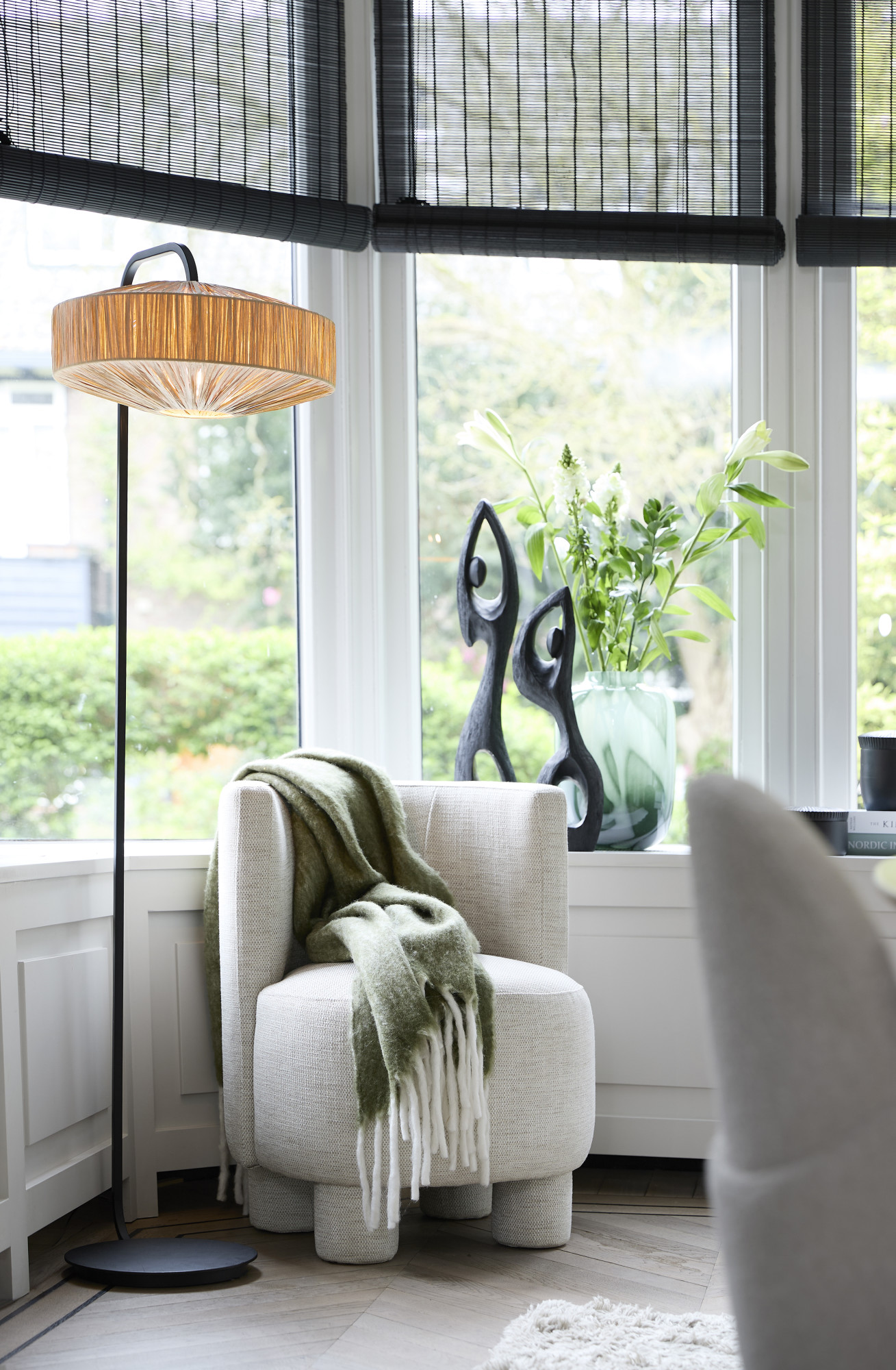 Abat-jour en paille couleur beige Light & Living Biljana – Image 4