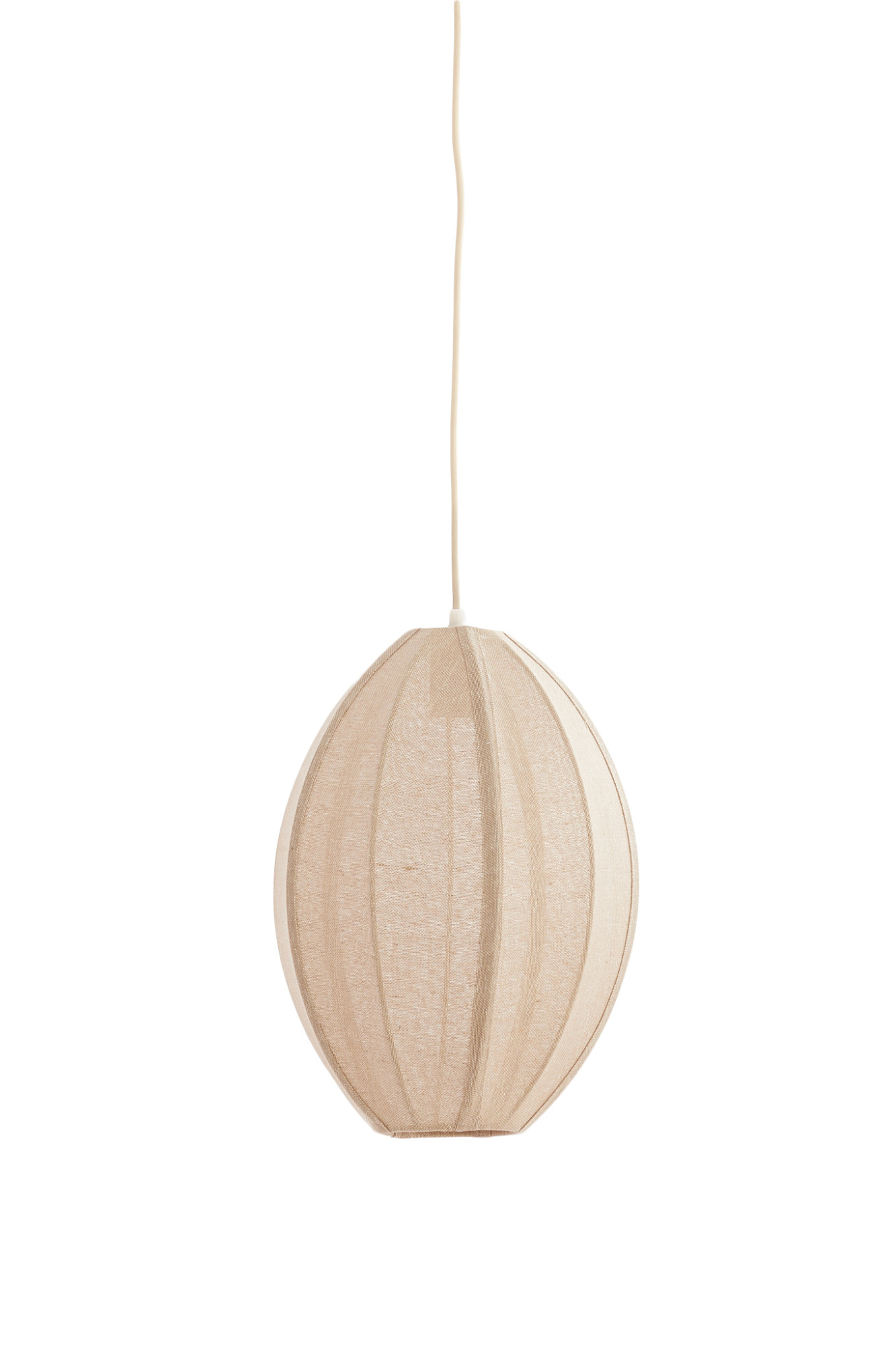 Suspension ovale en tissu beige Light & Living Milatos – Image 2