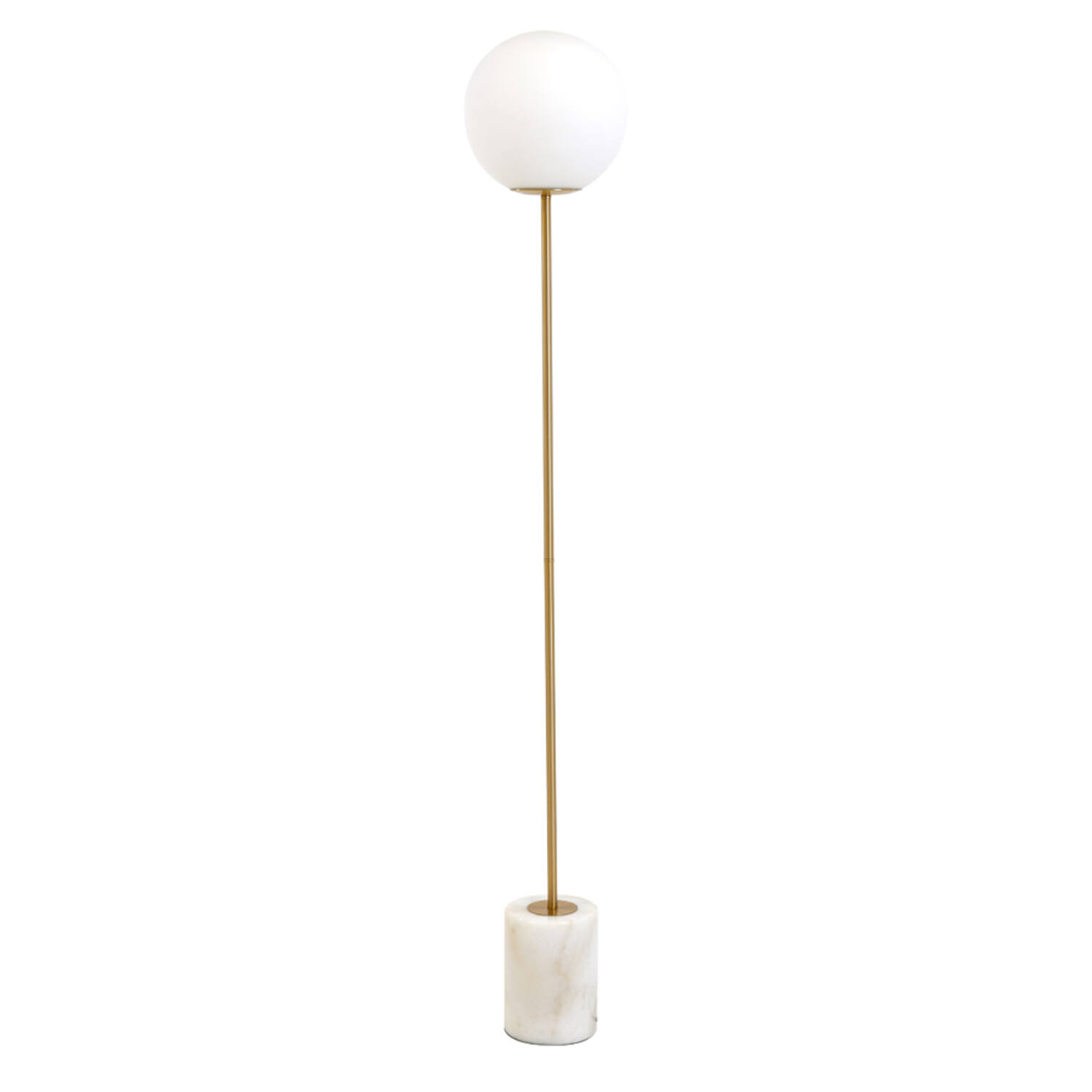 Lampadaire classique avec globe en verre blanc Light & Living Medina