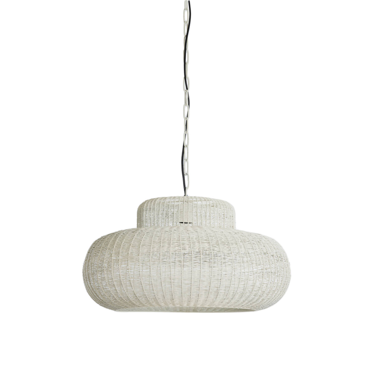 Suspension en rotin tressé blanc Light & Living Piedra