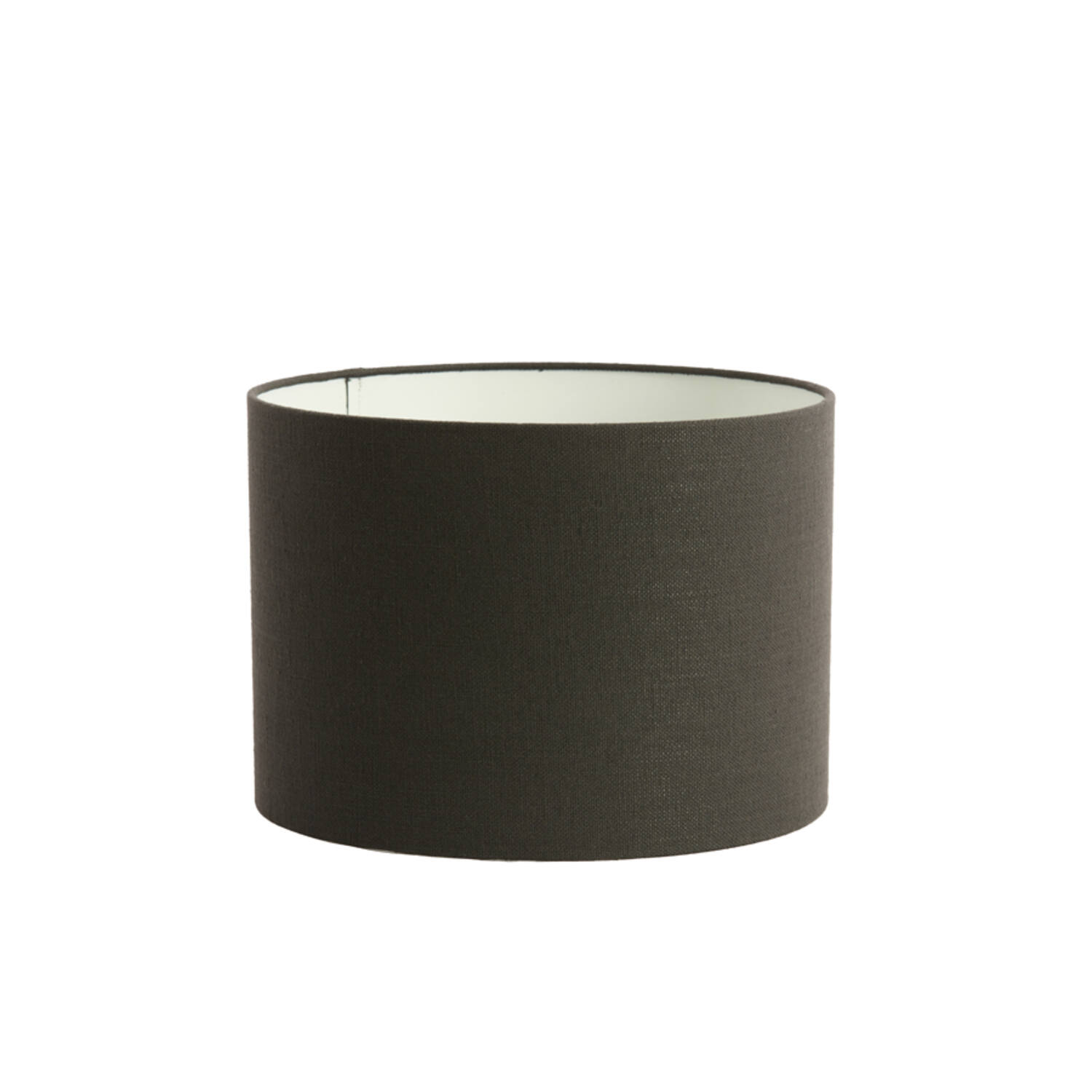 Abat-jour cylindrique en tissu noir Light & Living Livigno