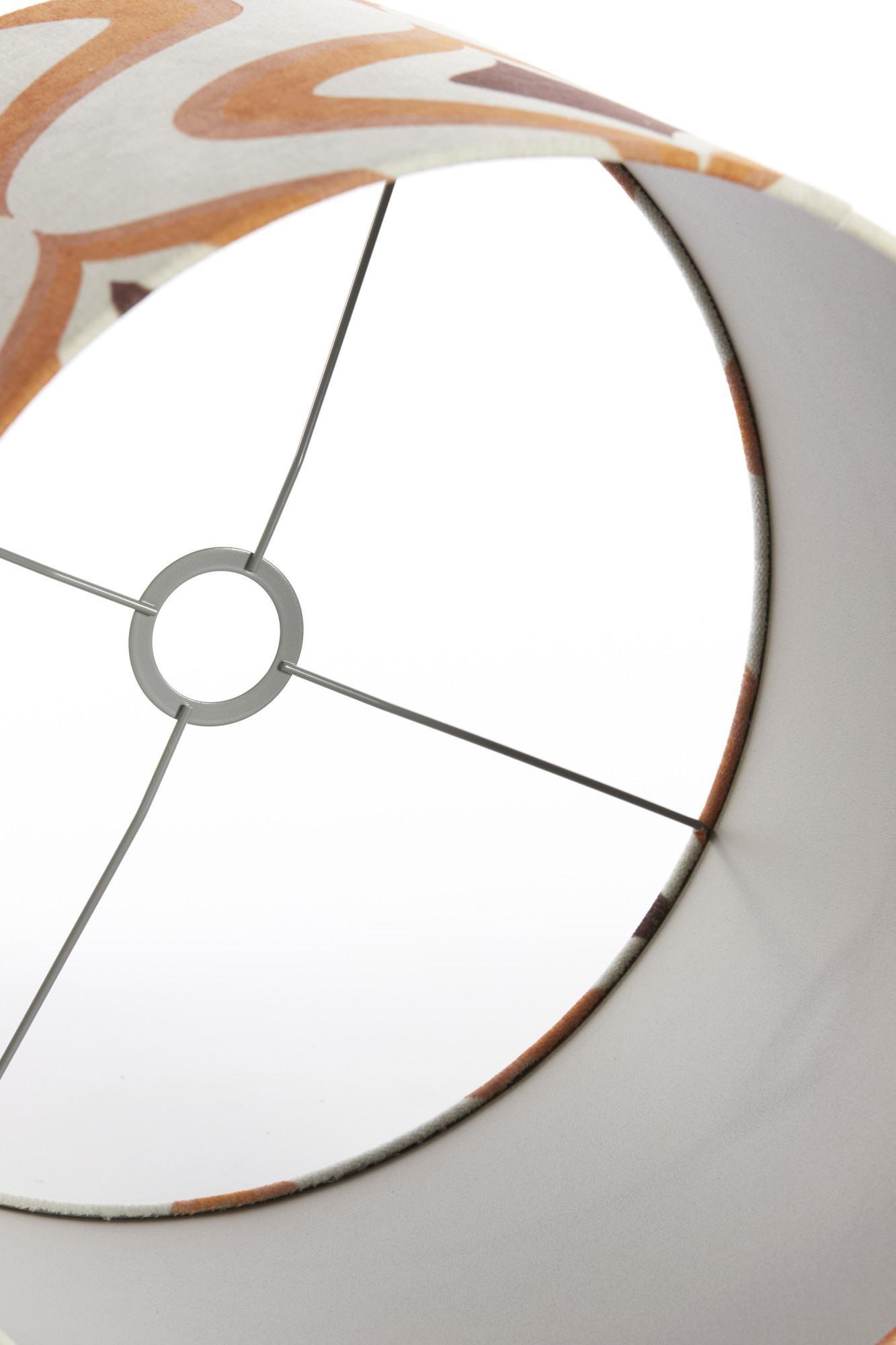 Abat-jour à motif rétro en teinte orange Light & Living Cookie – Image 7