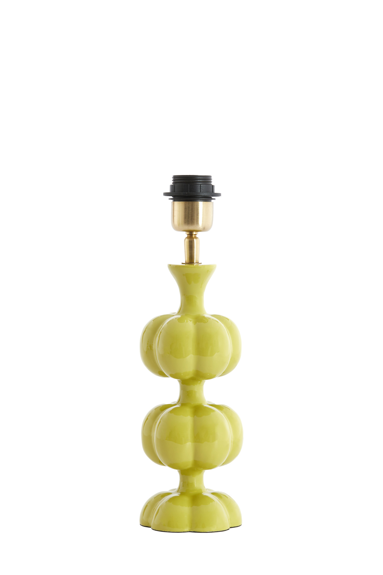 Pied de lampe jaune à boules en céramique Light & Living Caldas – Image 2