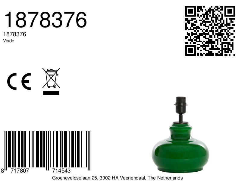 Piedestal de lampe en verre vert Light & Living Verde – Image 8