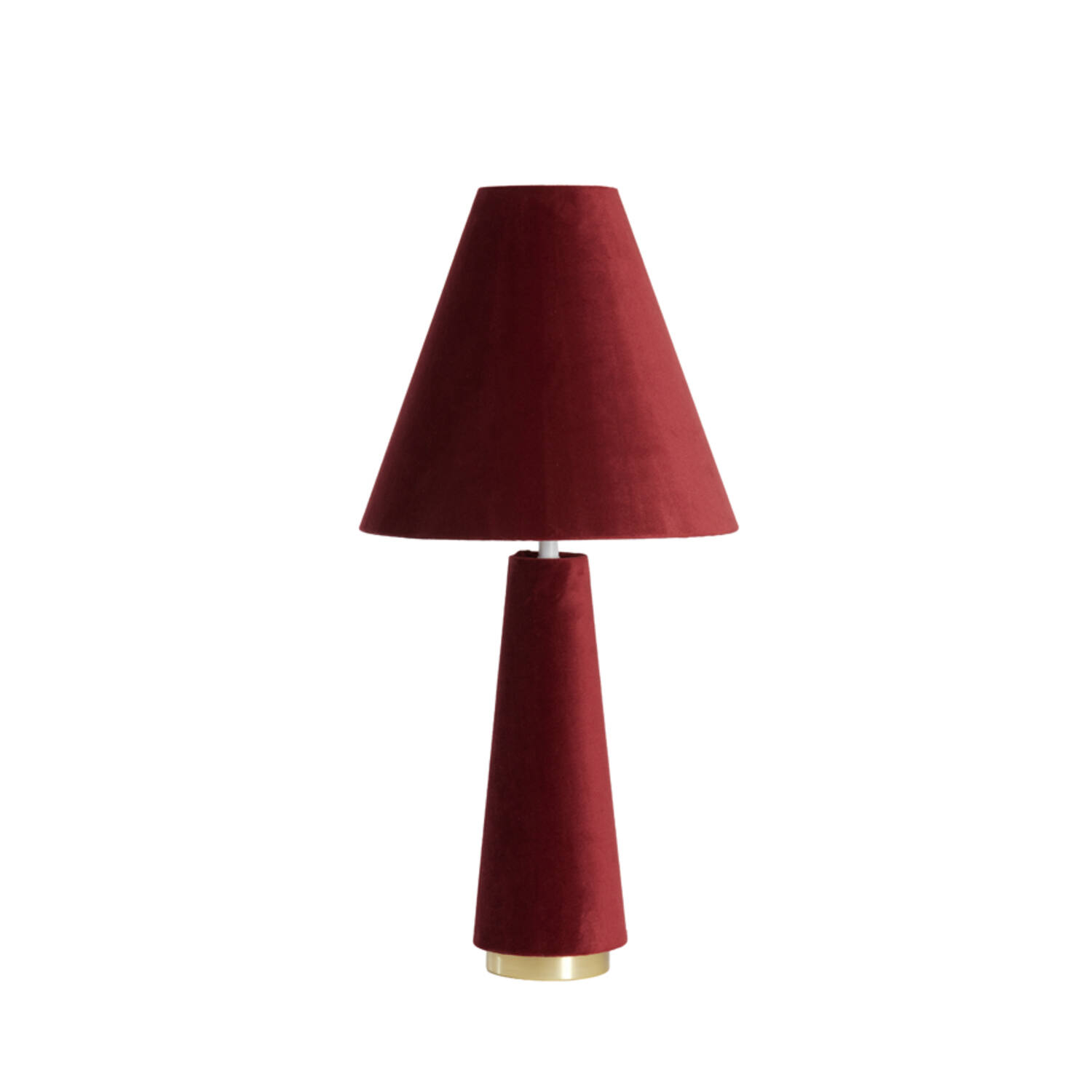 Lampe rouge en velours style rétro Light & Living Devia