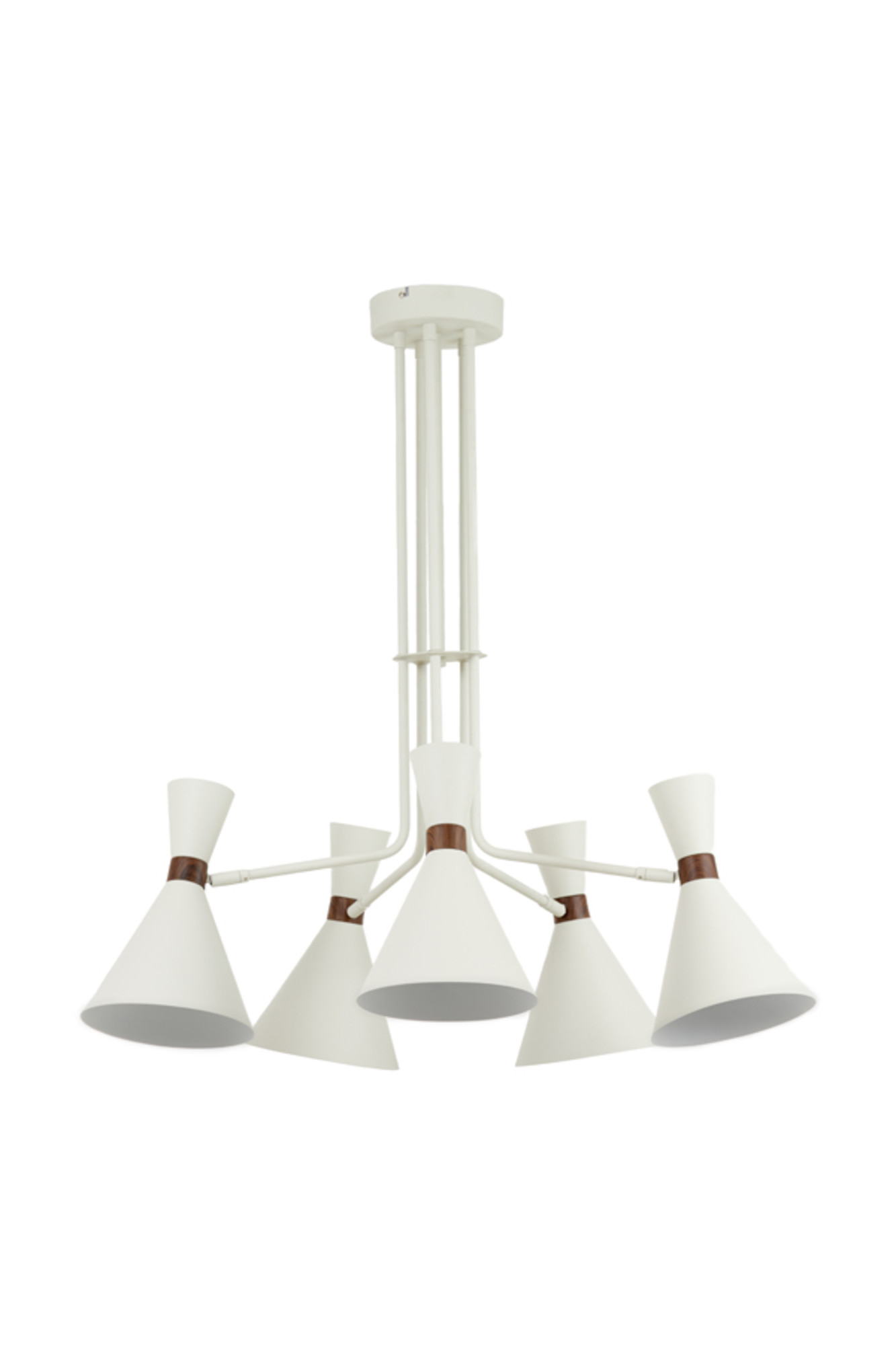 Suspension vintage en métal blanc Light & Living Hoodies – Image 2