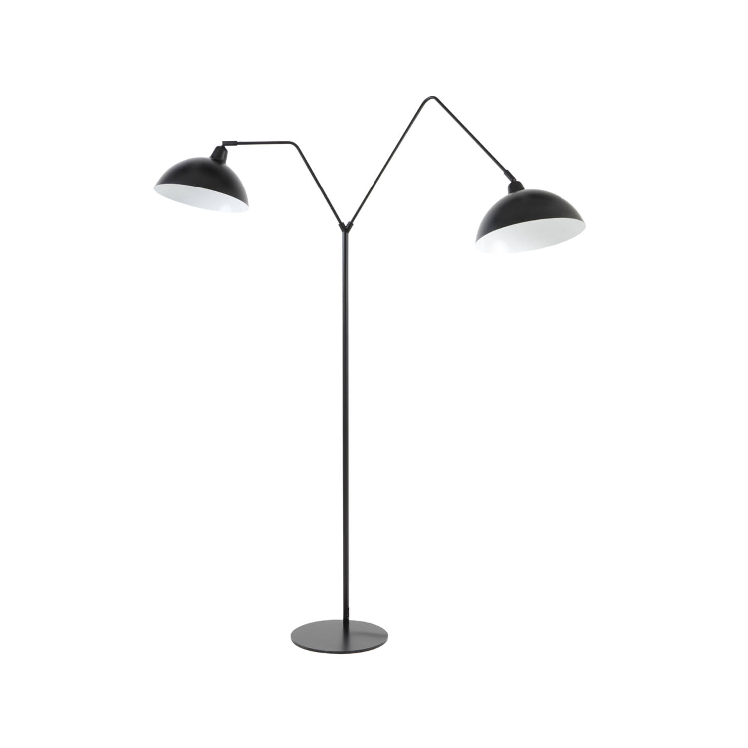 Lampadaire double en métal noir Light & Living Orion