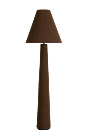 Alternative view of Lampadaire vintage en tissu marron Light & Living Devia