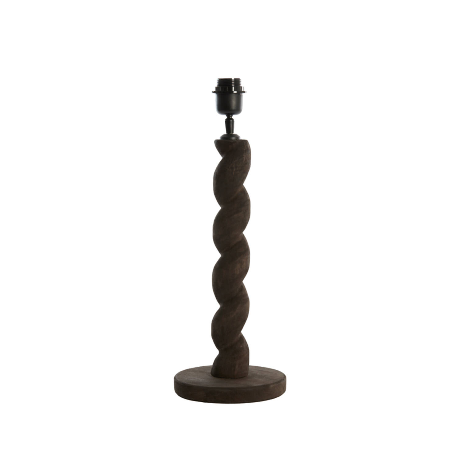 Socle de lampe noir torsadé Light & Living Nanno
