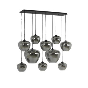 Suspension multiple en verre fumé Light & Living Mayson