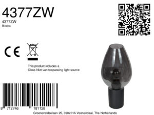 lampedetablenoireengouttedeverrefumésteinhauerbloeba-ø22,50-8a