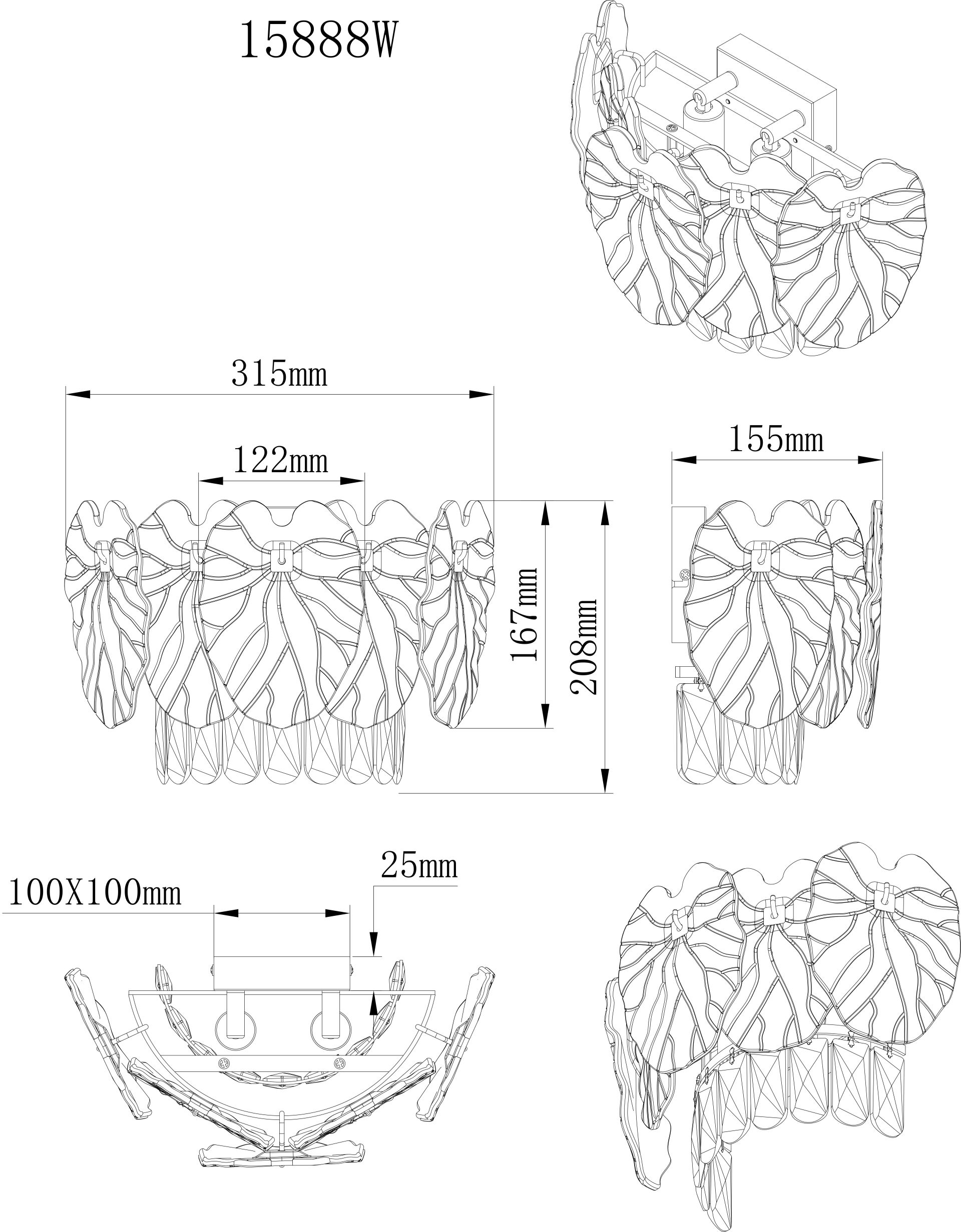 appliquemuraleéléganteenchromeaveccristalbenjamin-1