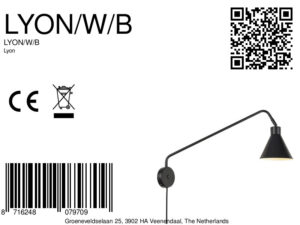 it'saboutromi-appliquemurale-lyon-noir-métal-ø16cm-e27-lyon/w/b-8a