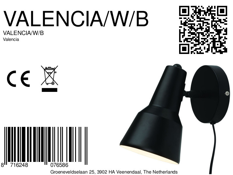 it'saboutromi-appliquemurale-valencia-noir-métal-lampedelit-e14-valencia/w/b-8a