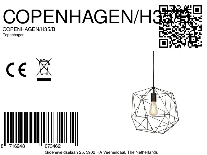 it'saboutromi-suspension-copenhagen-noir-métal-ø35cm-e27-copenhagen/h35/b-8a