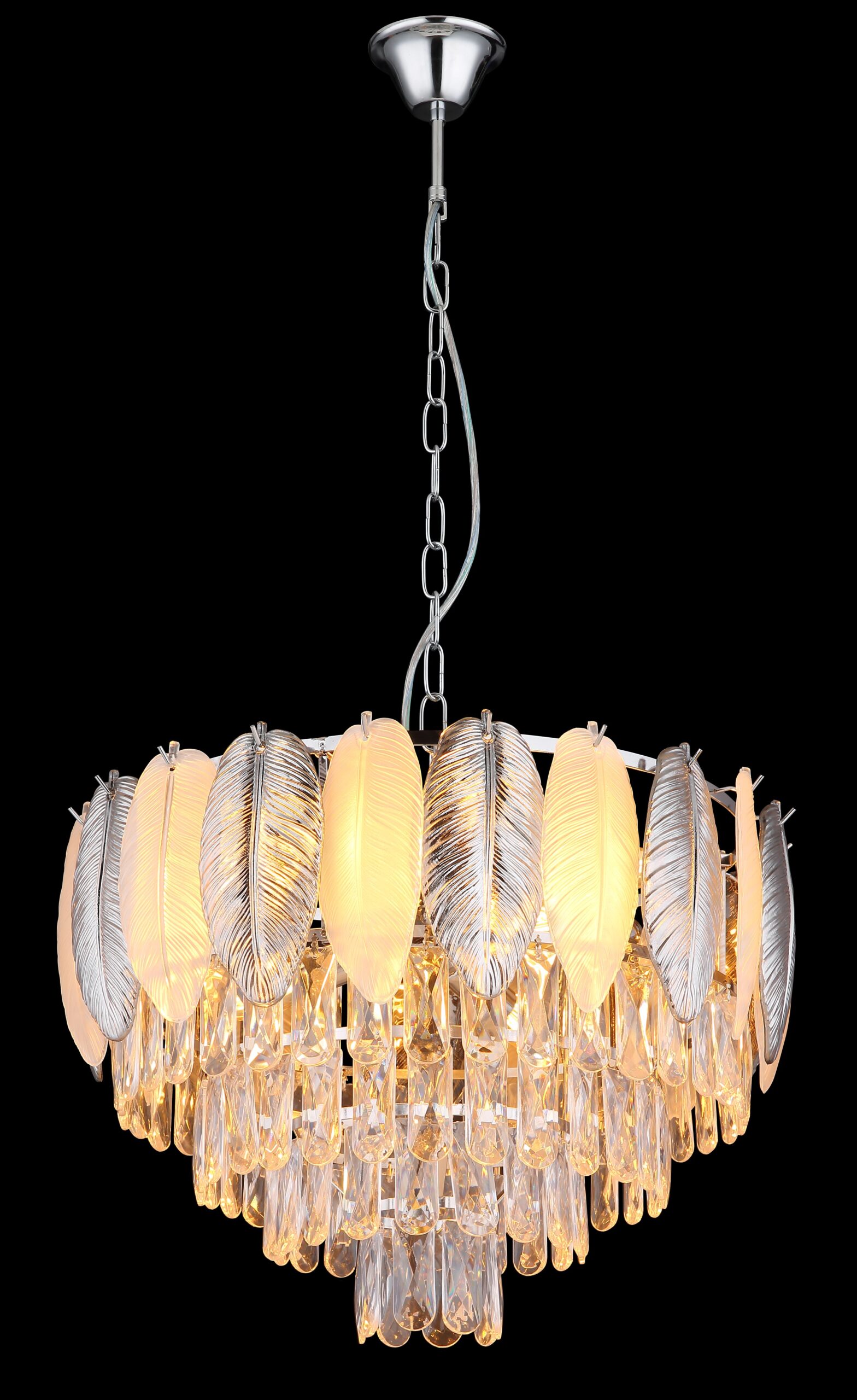 chandelierenchromeavecdécorationencristaldalton-1