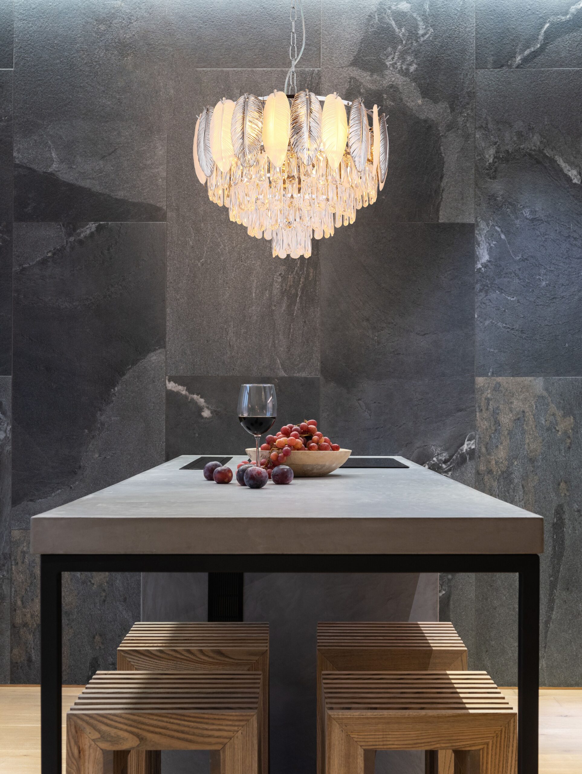 chandelierenchromeavecdécorationencristaldalton-1