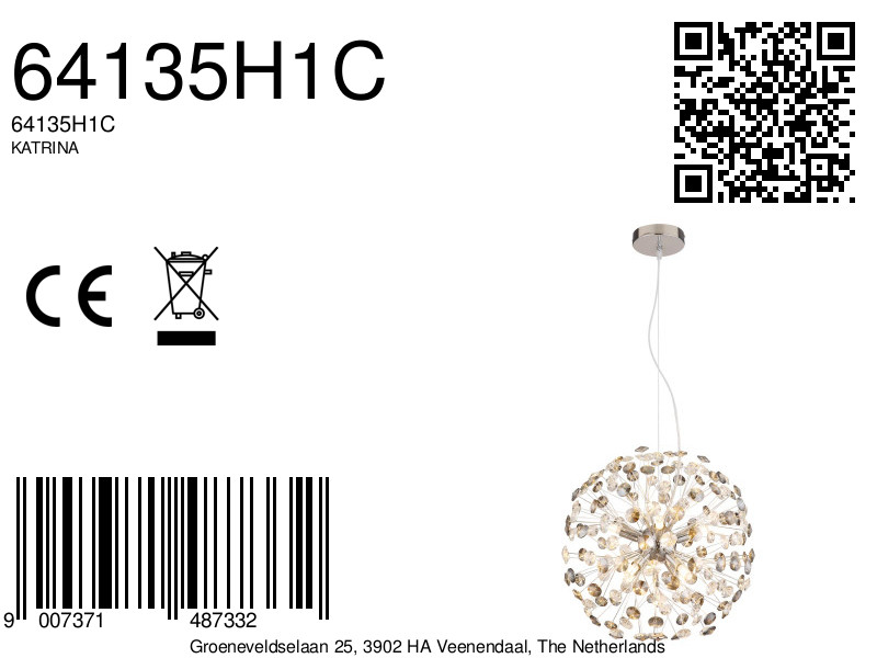 chandelierencristaldechrome,éléganceetluxekatrina-8a