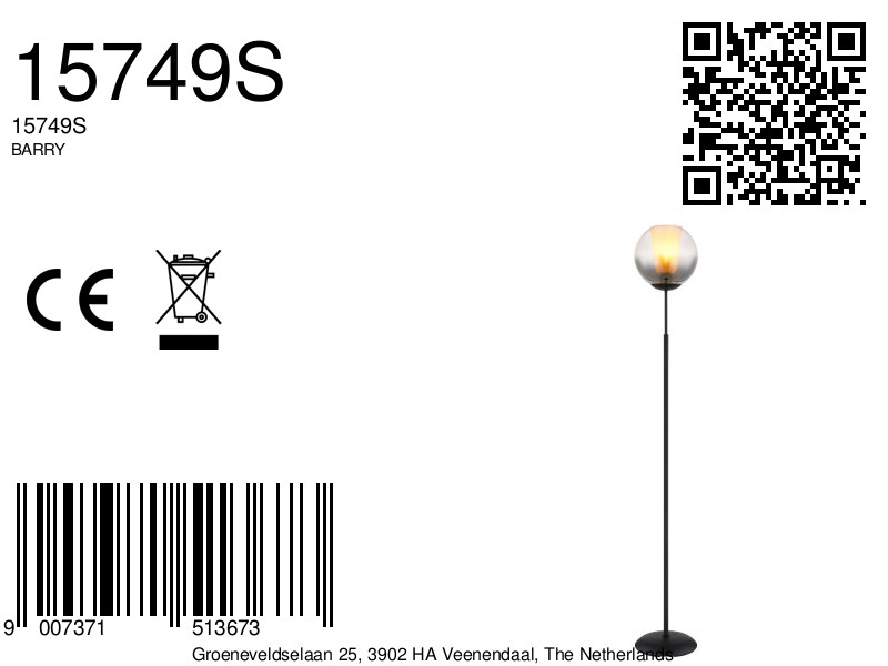 globo-lampedetable-barry-noir-verre-ø25cm-e27-15749s-8a