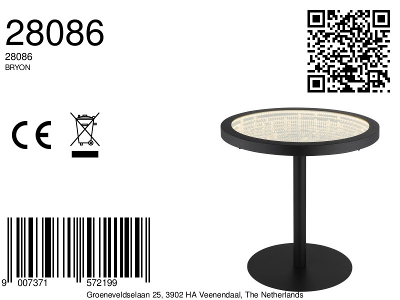 globo-lampedetable-bryon-noir-métal-ø50cm-led-28086-8a