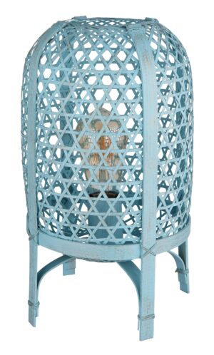 globo-lampedetable-cairo-bleu-métal-ø22cm-e27-15762ta-1
