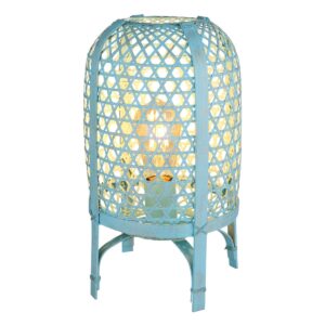 globo-lampedetable-cairo-bleu-métal-ø22cm-e27-15762ta-1