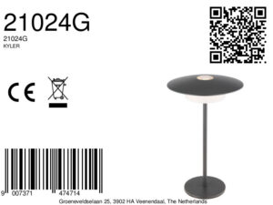 globo-lampedetable-kyler-gris-métal-ø18cm-led-21024g-8a