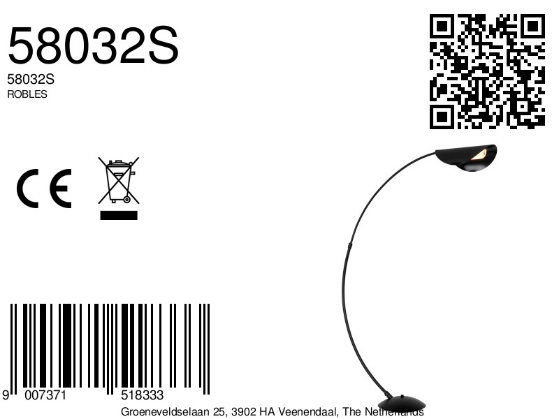 globo-lampedetable-robles-noir-métal-lampearquée-led-58032s-8a