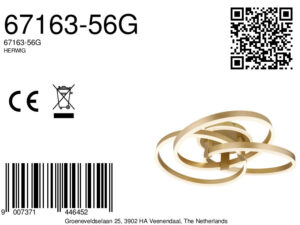 globo-plafonnier-herwig-or-métal-led-67163-56g-8a