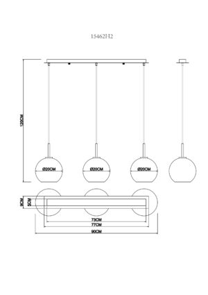 globo-suspension-adara-bronze-verre-grandelampedetableàmanger-e27-15462h2-1