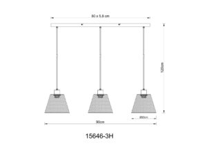 globo-suspension-baku-noir-métal-grandelampedetableàmanger-e27-15646-3h-1
