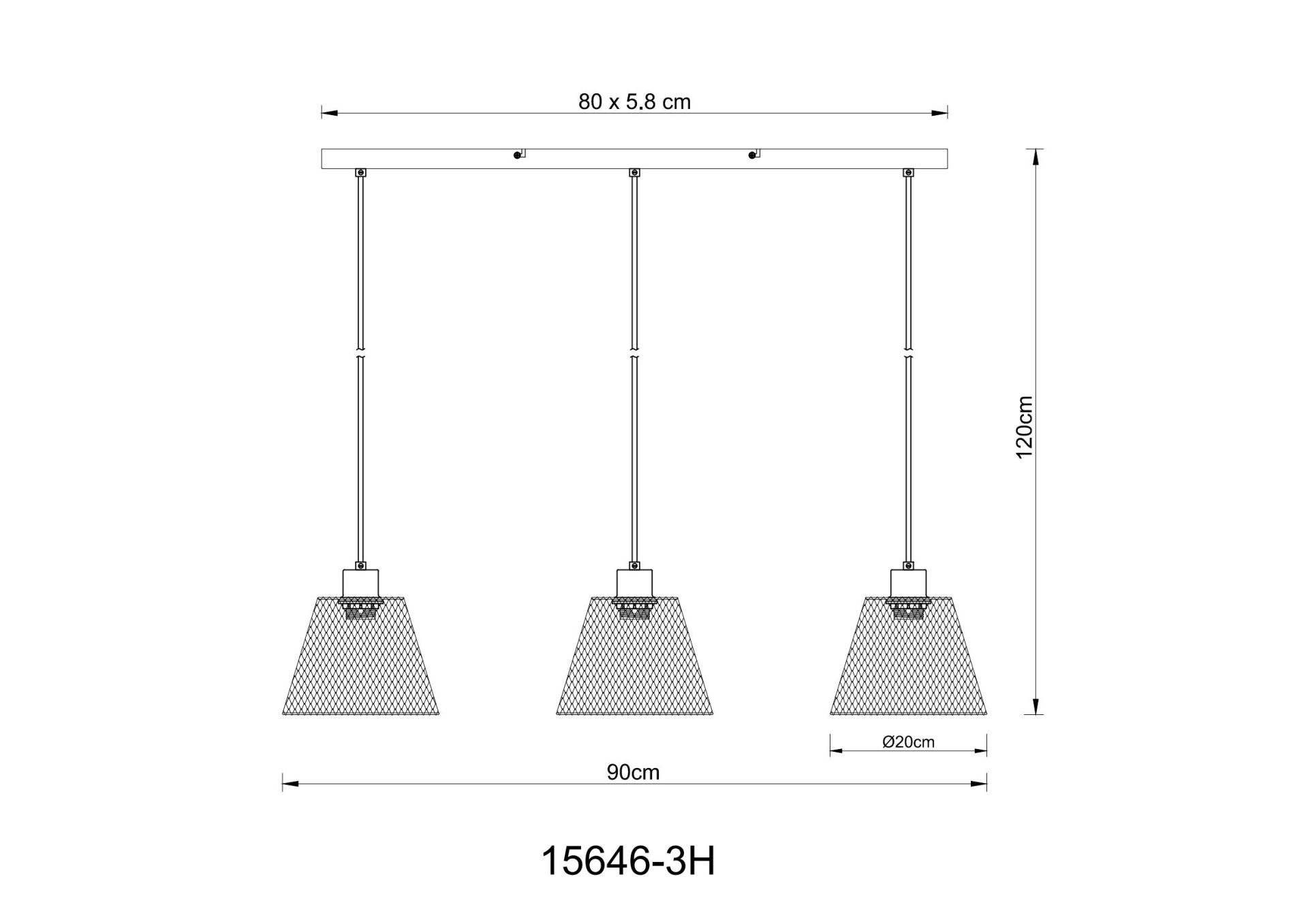globo-suspension-baku-noir-métal-grandelampedetableàmanger-e27-15646-3h-1