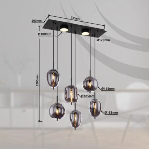 globo-suspension-blacky-noir-verre-grandelampedetableàmanger-e14-15345-6l-1