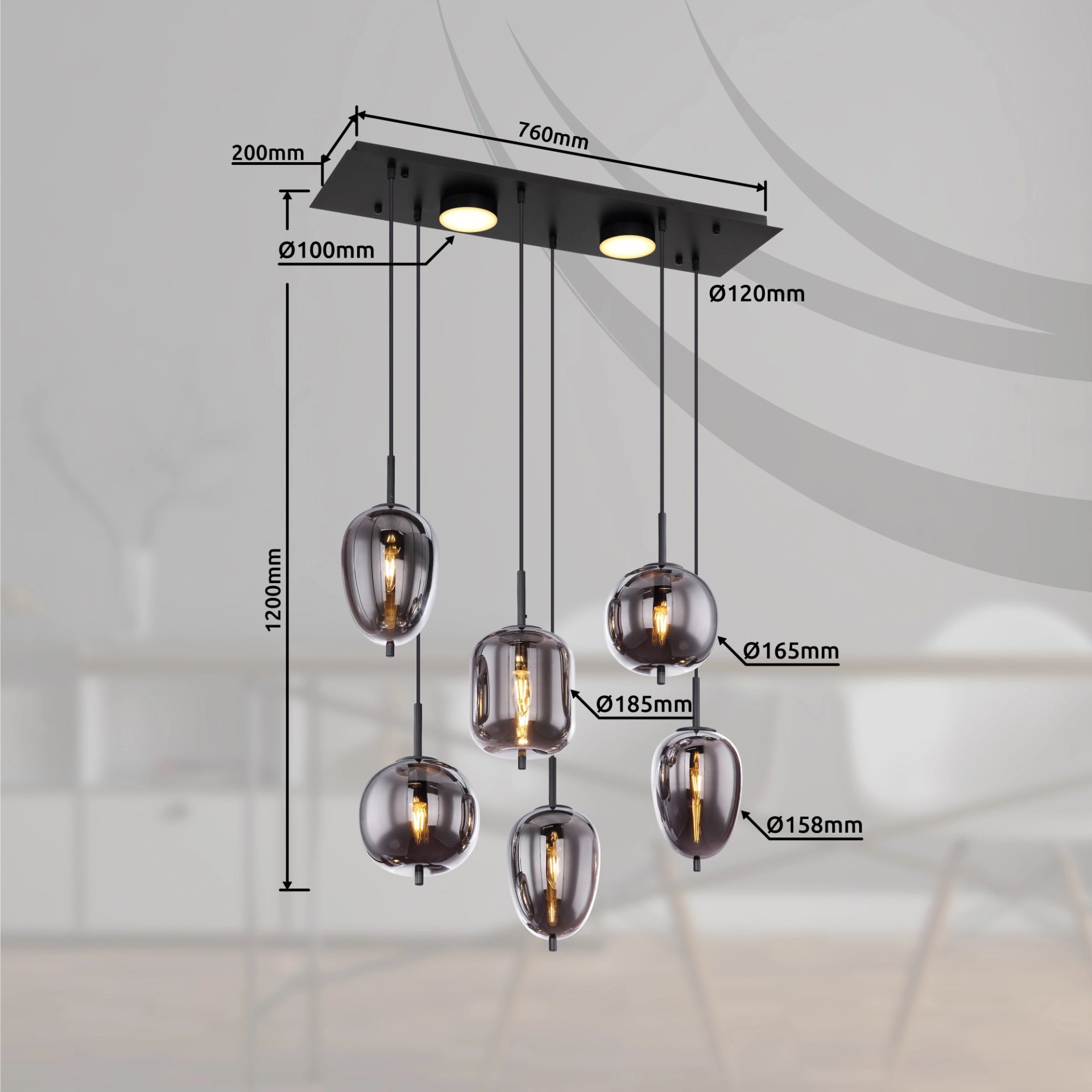globo-suspension-blacky-noir-verre-grandelampedetableàmanger-e14-15345-6l-1