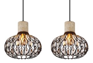 globo-suspension-dorthy-noir-métal-grandelampedetableàmanger-e27-15778-4h-1