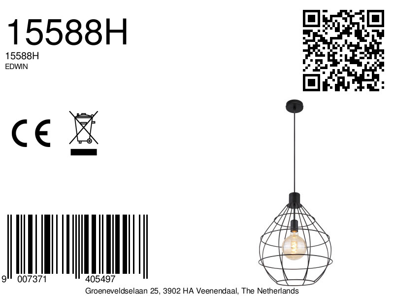 globo-suspension-edwin-noir-métal-ø37cm-e27-15588h-8a