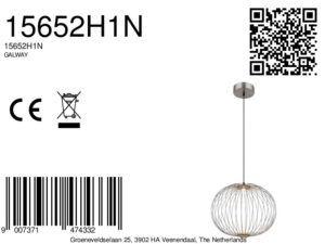 globo-suspension-galway-acier-métal-ø50cm-led-15652h1n-8a