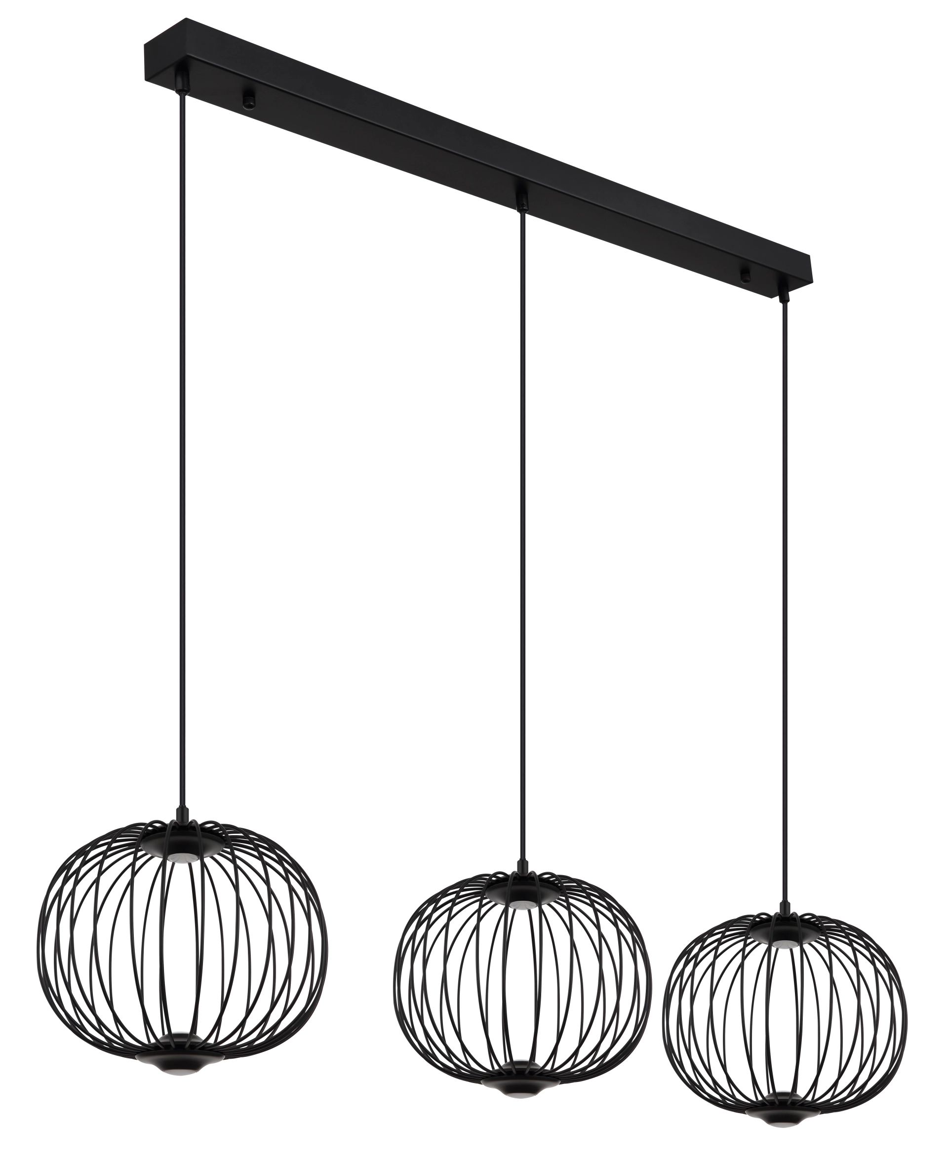 globo-suspension-galway-noir-métal-grandelampedetableàmanger-led-15652-3h-1
