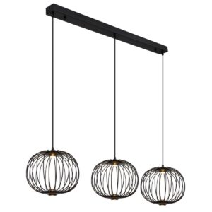 globo-suspension-galway-noir-métal-grandelampedetableàmanger-led-15652-3h-1