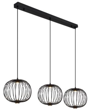 globo-suspension-galway-noir-métal-grandelampedetableàmanger-led-15652-3h-1