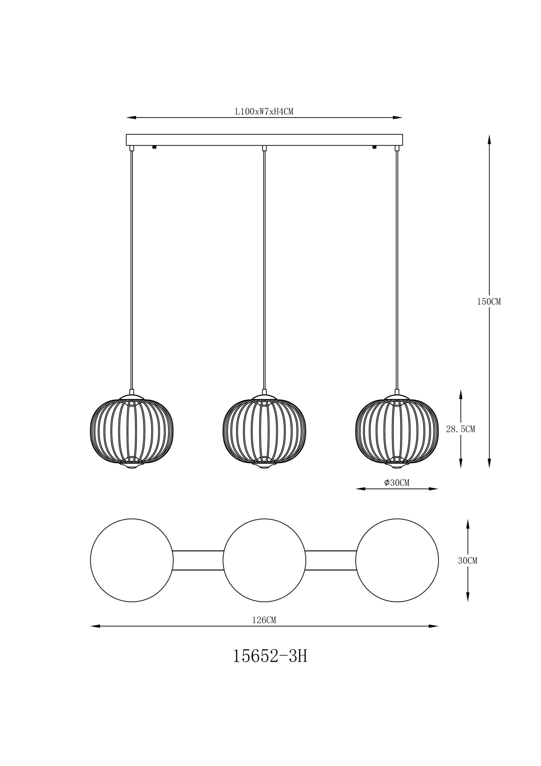 globo-suspension-galway-noir-métal-grandelampedetableàmanger-led-15652-3h-1