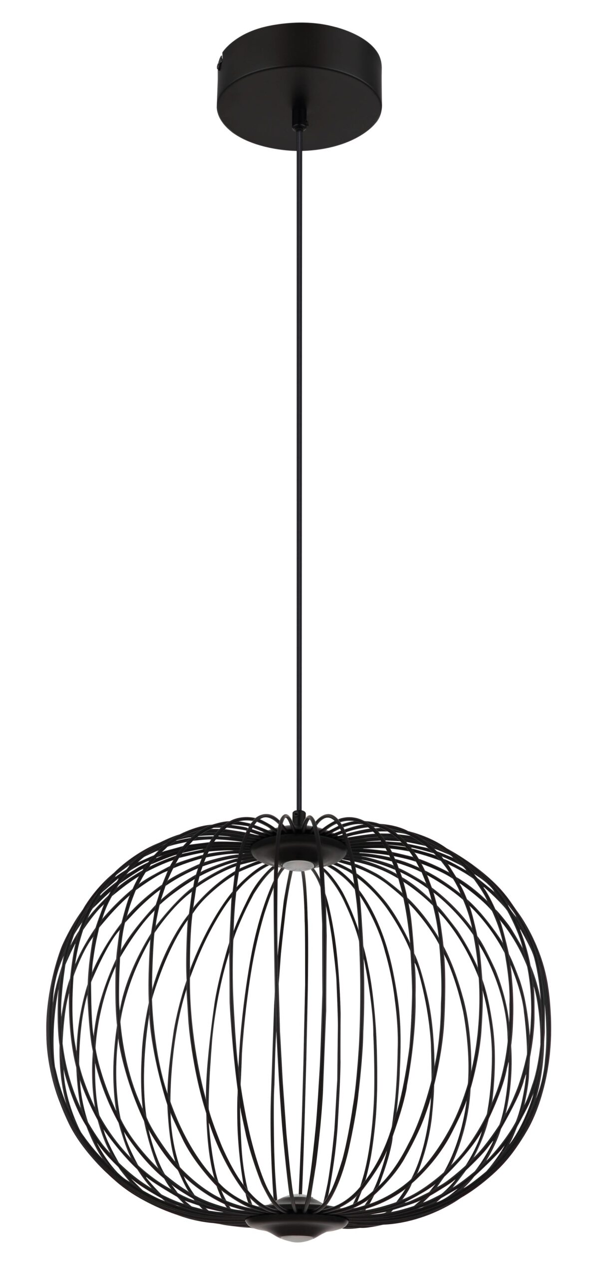 globo-suspension-galway-noir-métal-ø50cm-led-15652h1-1