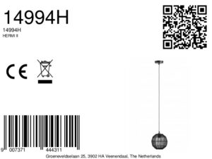 globo-suspension-hermiii-noir-métal-ø20cm-e27-14994h-8a