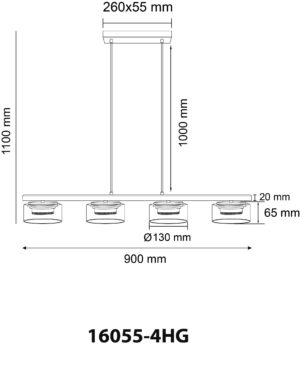 globo-suspension-higgins-noir-verre-grandelampedetableàmanger-led-16055-4hg-1
