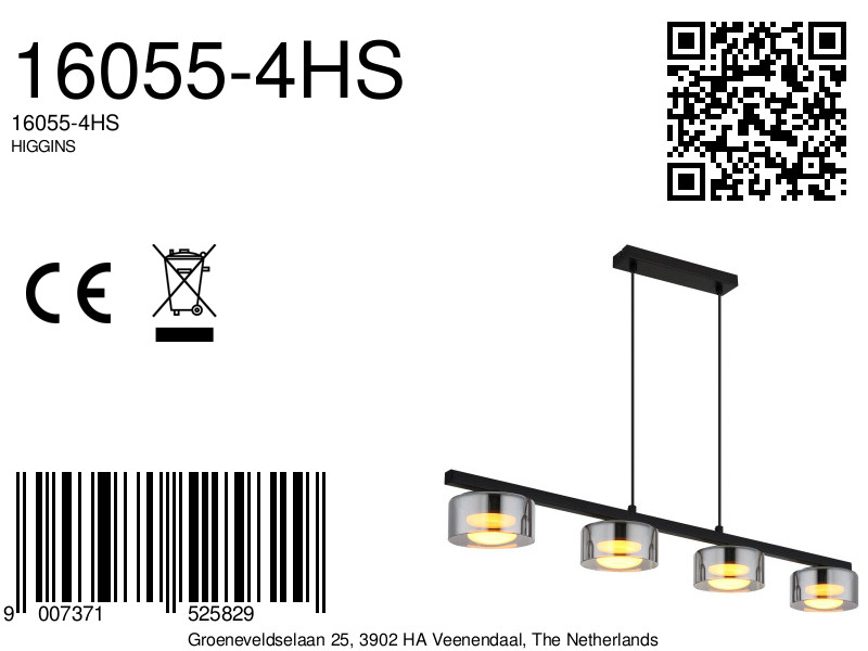 globo-suspension-higgins-noir-verre-grandelampedetableàmanger-led-16055-4hs-8a